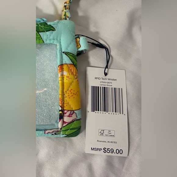 Vera Bradley Lemon Grove RFID Tech Wristlet - Picture 7 of 7